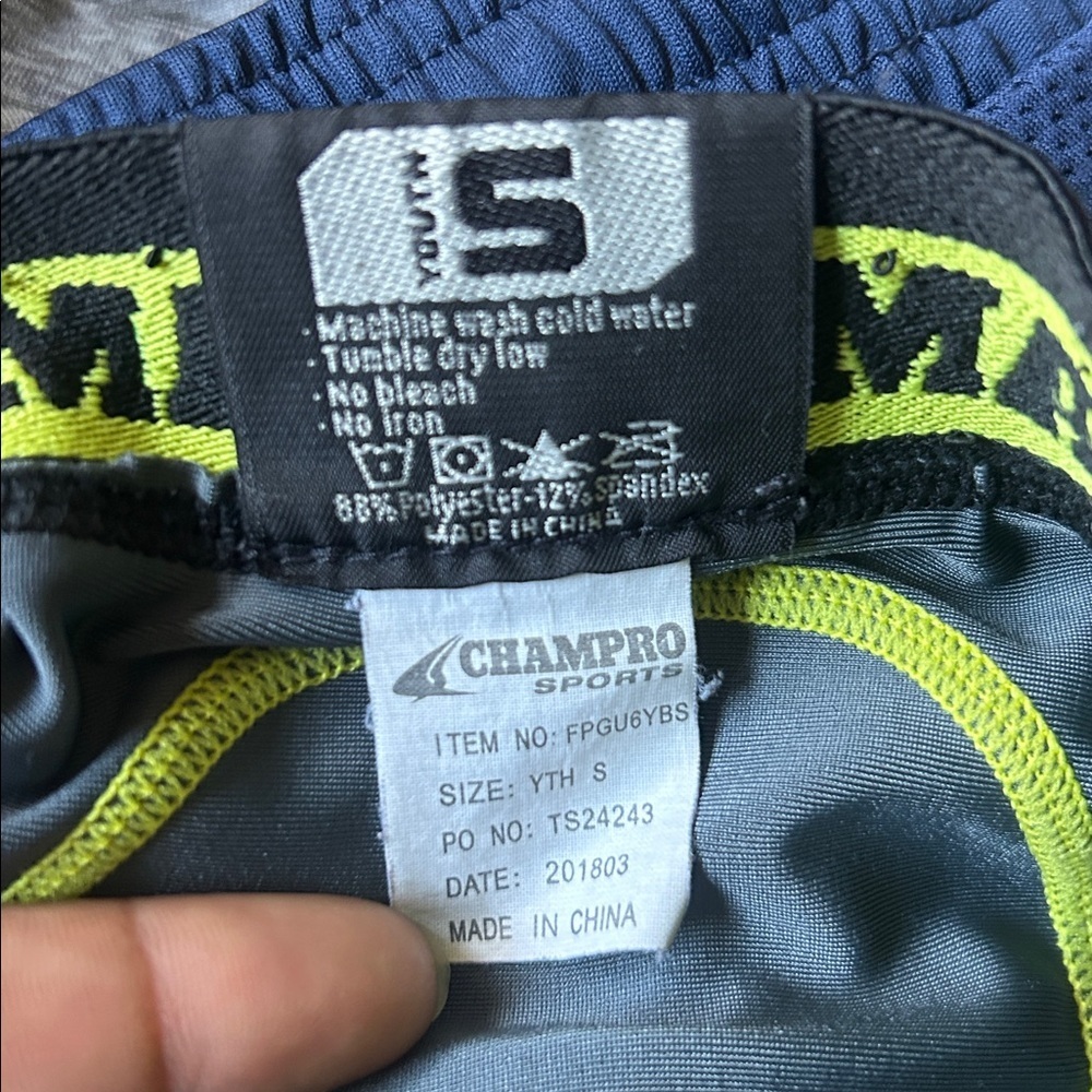 Champro Sport gray/green sports girdle, youth size small - Picture 5 of 5